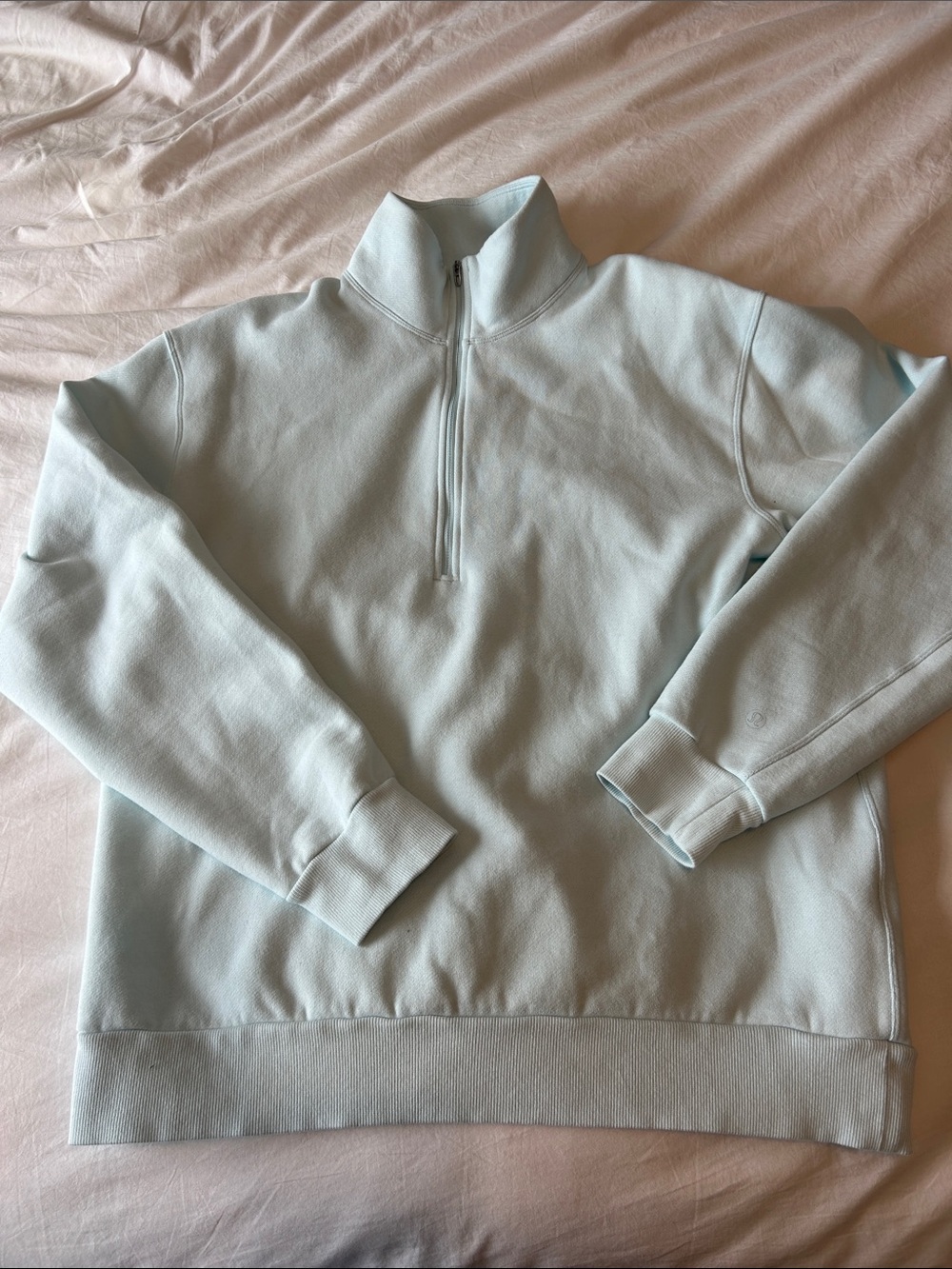 lululemon athletica Men's Light Blue Quarter-Zip Pullover NEVER BEEN WORN